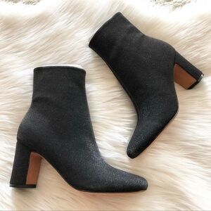 Marc Fisher Grazie Bootie in Sparkle Black Fabric 7.5